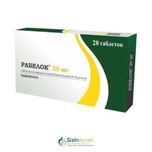 Rabelok 20 mq N28 Рабелок 20 мг N28 Tərkibi: Rabeprazol natrium Farmakoloji Təsiri: Xora əleyhinə Vahidi: TABLET İstehsalcı Ölkə: HİNDİSTAN Təsiredicinin miqdarı: Rabeprazol natrium  20 mq [ Rabelok qiymet catdirilma / qiyməti çatdırılma Baku / aptek onlayn online ]