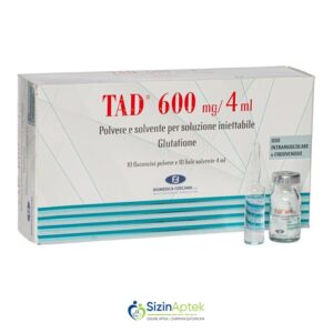 Tad 600 mq 4 ml N10 Тад 600 мг 4 мл N10 Tərkibi: Qlütation Farmakoloji Təsiri: Dezintoksikasiyaedici Vahidi: FLAKON İstehsalcı Ölkə: İTALİYA Təsiredicinin miqdarı: Qlütation  150 mq/ml [  Tad qiymet catdirilma / qiyməti çatdırılma Baku /  aptek onlayn online  sifariş ]