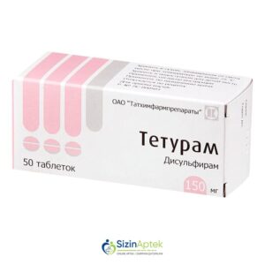 Teturam 150 mq № 50 Тетурам 150 мг № 50 Tərkibi: Disulfiram Farmakoloji Təsiri: Alkoqolizm ələyhinə  Vahidi: Tablet İstehsalcı Ölkə: Rusiya Təsiredicinin miqdarı: Terbinafin hidroxlorid  10 mq/q [  Teturam qiymet catdirilma / qiyməti çatdırılma Baku /  aptek onlayn online sifariş]