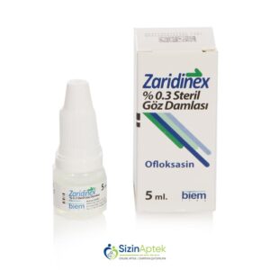 Zaridineks 0.3% 5 ml (göz damcısı) Zaridinex Заридинекс 0.3% 5 мл (глазные капли) Tərkibi: Ofloksasin Farmakoloji Təsiri: Antibakterial Vahidi: FLAKON İstehsalcı Ölkə: TÜRKİYƏ Təsiredicinin miqdarı: Ofloksasin  3 mq/ml [  Zaridineks qiymet catdirilma / qiyməti çatdırılma Baku /  aptek onlayn online  ]