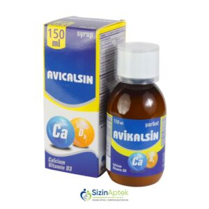Avikalsin şərbət 150 ml (Avicalsin) Авикальцин сироп 150 мл Tərkibi: Kalsium karbonat D vitamini Farmakoloji Təsiri: Vitamin, mineral Vahidi: Flakon İstehsalcı Ölkə: İtaliya Təsiredicinin miqdarı: Kalsium karbonat  500 mq D vitamini  5 mkq [  Avikalsin qiymet catdirilma / qiyməti çatdırılma Baku /  aptek onlayn online  ]