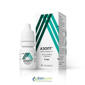 Azopt 1% 5 ml (göz damcısı) Азопт 1% 5 мл (глазные капли) Tərkibi: Brinzolamid Farmakoloji Təsiri: Qlaukoma əleyhinə Vahidi: FLAKON İstehsalcı Ölkə: ABŞ Təsiredicinin miqdarı: Brinzolamid 10 mq [  Azopt qiymet catdirilma / qiyməti çatdırılma Baku /  aptek onlayn online  ]