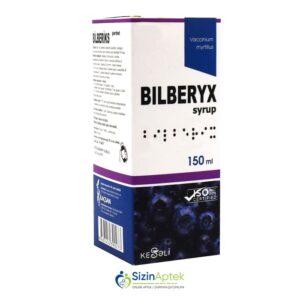 Bilberiks şərbət 150 ml (Bilberyx) Билберикс сироп 150 мл Tərkibi: Qaragilə meyvələrinin ekstraktı Farmakoloji Təsiri: Oftalmoprotektiv Vahidi: FLAKON İstehsalcı Ölkə: TÜRKİYƏ Təsiredicinin miqdarı: Qaragilə meyvələrinin ekstraktı  50 mq  [  Bilberiks qiymet catdirilma / qiyməti çatdırılma Baku /  aptek onlayn online  ]