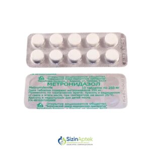 Metronidazol 250 mq N10 Метронидазол 250 мг N10 Tərkibi: Metronidazol Farmakoloji Təsiri: Antibakterial, protozoy əleyhinə, xora əleyhinə Vahidi: TABLET İstehsalcı Ölkə: Belçika Təsiredicinin miqdarı: Metronidazol  250 mq  [  Metronidazol qiymet catdirilma / qiyməti çatdırılma Baku /  aptek onlayn online  ] 