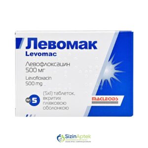 Levomak 500 mq N5 Левомак 500 мг N5 Tərkibi: Levofloksasin Farmakoloji Təsiri: Antibiotik Vahidi: TABLET İstehsalcı Ölkə: HİNDİSTAN Təsiredicinin miqdarı: Levofloksasin  500 mq [  Levomak qiymet catdirilma / qiyməti çatdırılma Baku /  aptek onlayn online  ]