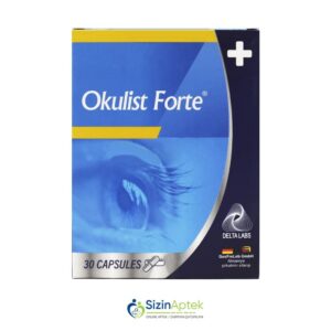 Okulist Forte N30 Окулист Форте N30 Tərkibi: Lütein Qinko biloba ekstraktı Qaragilə ekstraktı Beta karotin B1 vitamini B12 vitamini C vitamini E vitamini Selen Vahidi: KAPSUL [  Okulist qiymet catdirilma / qiyməti çatdırılma Baku /  aptek onlayn online  ]