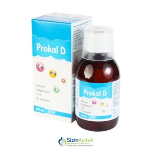 Prokal D şərbət 200 ml Прокал Д сироп 200 мл Tərkibi: Kalsium sitrat Kalsium laktat Maqnezium sitrat, Sink qlükonat D3 vitamini Farmakoloji Təsiri: Kalsium və D vitamini çatışmazlığını tamamlayıcı Vahidi: Flakon İstehsalcı Ölkə: Rumıniya İstehsalcı Firma: Pharmex [  Prokal qiymet catdirilma / qiyməti çatdırılma Baku /  aptek onlayn online  ]
