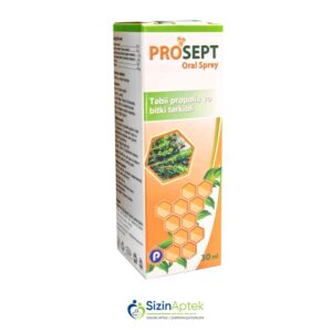 Prosept sprey 30 ml Просепт спрей 30 мл PROSEPT təbii propolis və bitki tərkibli boğaz spreyi   Yuxarı tənəffüs yolları və ağız boşluğunun infeksion-iltihabi xəstəlikləri  [  Prosept qiymet catdirilma / qiyməti çatdırılma Baku /  aptek onlayn online  ]
