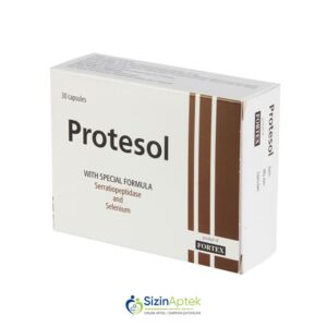 Protesol N30 Протесол N30 Tərkibi: Serratiopeptidaza Selen Farmakoloji Təsiri: Fermentativ Vahidi: KAPSUL İstehsalcı Ölkə: BOLQARISTAN Təsiredicinin miqdarı: Serratiopeptidaza  10 mq Selen  50 mkq [  Protesol qiymet catdirilma / qiyməti çatdırılma Baku /  aptek onlayn online  ]