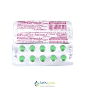 Raunatin N10 Раунатин N10 Tərkibi: Raunatin Farmakoloji Təsiri: Hipotenziv Vahidi: TABLET İstehsalcı Ölkə: UKRAYNA İstehsalcı Firma: Zdorovye Təsiredicinin miqdarı: Raunatin  2 mq [  Raunatin qiymet catdirilma / qiyməti çatdırılma Baku /  aptek onlayn online  ]