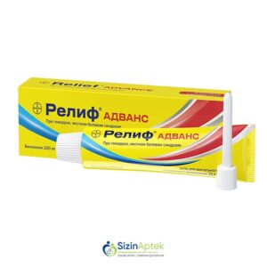 Relif Advans 28.4 q (rektal məlhəm) Релиф Адванс 28,4 г (мазь ректалъная) Tərkibi: Benzokain Farmakoloji Təsiri: Yerli ağrıkəsici [  Relif qiymet catdirilma / qiyməti çatdırılma Baku /  aptek onlayn online  ]