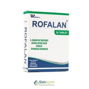 Rofalan N30 Рофалан N30 Tərkibi: Alfa lipoy turşusu L karnitin Xolin Ispanaq  Farmakoloji Təsiri: Metabolik Vahidi: TABLET İstehsalcı Ölkə: TÜRKİYƏ Təsiredicinin miqdarı: Alfa-lipoy turşusu  50 mq L-karnitin  50 mq Xolin  50 mq Ispanaq  300 mq [  Rofalan qiymet catdirilma / qiyməti çatdırılma Baku /  aptek onlayn online  ]