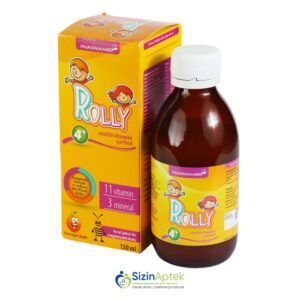 Rolli şərbət 150 ml (Rolly) Ролли сироп 150 мл Tərkibi: C vitamini B3 vitamini E vitamini Pantoten turşusu B6 vitamini B1 vitamini B2 vitamini Fol turşusu Biotin A vitamini B12 vitamini Kalsium Maqnezium Dəmir Kral jelesi Farmakoloji Təsiri: Polivitamin, mikroelementlər Vahidi: Flakon İstehsalcı Ölkə: Bosniya və Herseqovina [  Rolly qiymet catdirilma / qiyməti çatdırılma Baku /  aptek onlayn online  ]