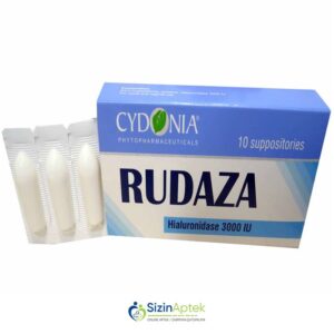 Rudaza N10 (rektal və vaginal şam) Рудаза N10 (ректальные и вагинальные свечи) Tərkibi: Hialuronidaza Farmakoloji Təsiri: Fermentativ Vahidi: QUTU İstehsalcı Ölkə: BOSNİYA VƏ HERSEQOVİNA Təsiredicinin miqdarı: Hialuronidaza  3000 BV [  Rudaza qiymet catdirilma / qiyməti çatdırılma Baku /  aptek onlayn online  ]
