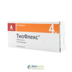 Tiofleks 4 mq N20 Тиофлекс 4 мг N20 Tərkibi: Tiokolxikozid Farmakoloji Təsiri: Miorelaksant Vahidi: TAB İstehsalcı Ölkə: TÜRKİYƏ Təsiredicinin miqdarı: Tiokolxikozid  4 mq [  Tiofleks qiymet catdirilma / qiyməti çatdırılma Baku /  aptek onlayn online  ]