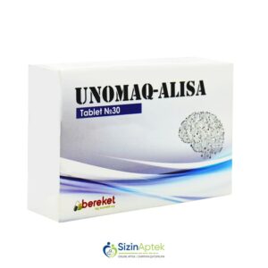 Unomaq-Alisa N30 Уномаг-Алиса N30 Tərkibi: QAYT Qlisin Maqnezium sitrat B6 vitamini Farmakoloji Təsiri: Neyroprotektor Vahidi: TABLET İstehsalcı Ölkə: TÜRKİYƏ Təsiredicinin miqdarı: QAYT  150 mq  Qlisin  150 mq  Maqnezium sitrat  100 mq B6 vitamini  2 mq [  Unomaq-Alisa qiymet catdirilma / qiyməti çatdırılma Baku /  aptek onlayn online  ]