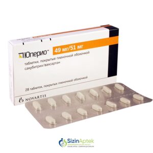 Yuperio 49/51 mq N28 Юперио 49/51 мг N28  Yupeyro  Tərkibi: Sakubutril Valsartan Farmakoloji Təsiri: Hipotenziv Vahidi: TABLET İstehsalcı Ölkə: İTALİYA İstehsalcı Firma: Novartis Təsiredicinin miqdarı: Sakubitril  49 mq Valsartan  51 mq [  Yuperio qiymet catdirilma / qiyməti çatdırılma Baku /  aptek onlayn online  ]