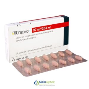Yuperio 97/103 mq N28 Юперио 97/103 мг N28  Yupeyro Tərkibi: Sakubutril Valsartan Farmakoloji Təsiri: Hipotenziv Vahidi: TABLET İstehsalcı Ölkə: İTALİYA İstehsalcı Firma:Novartis Təsiredicinin miqdarı: Sakubutril  97  mq Valsartan  103 mq [  Yuperio qiymet catdirilma / qiyməti çatdırılma Baku /  aptek onlayn online  ]