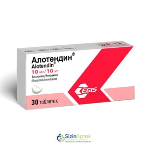Alotendin 10 / 10 mq N30 Aлотендин 10 / 10 мг N30 Tərkibi: Bisoprolol Amlodipin Farmakoloji Təsiri: Selektiv beta1 - adrenoblokator Vahidi: TABLET İstehsalcı Ölkə: MACARISTAN İstehsalcı Firma: Egis Təsiredicinin miqdarı:  Bisoprolol  10 mq Amlodipin  10 mq [  Alotendin qiymet catdirilma / qiyməti çatdırılma Baku /  aptek onlayn online  ]
