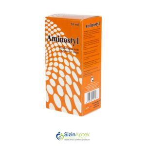 Aminostil damcı 50 ml (Aminostyl) Аминостил капли 50 мл Tərkibi: L arginin, L histidin, L treonin, L leysin, L metionin, L izoleysin, L triptofan, L lizin, L valin, L fenilalanin, L alanin, L asparagin, L aspartik turşusu, L sistein, L qlutamin turşusu, L qlutamin, Qlisin, L serin, L tirozin, L prolin, C vitamini Vahidi: Flakon İstehsalcı Ölkə: İtaliya İstehsalcı Firma: Gricar [  Aminostil qiymet catdirilma / qiyməti çatdırılma Baku /  aptek onlayn online  ]