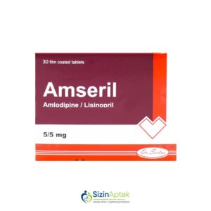 Amseril 5 mq/5 mq N30 Амсерил 5 мг/5 мг N30 Tərkibi: Amlodipin Lizinopril Farmakoloji Təsiri: Hipotenziv Vahidi: TAB İstehsalcı Ölkə: Türkiyə İstehsalcı Firma: World Medicine [  Amseril qiymet catdirilma / qiyməti çatdırılma Baku /  aptek onlayn online  ]