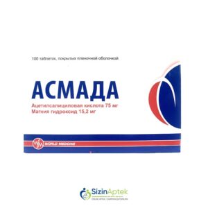 Asmada 75 mq/15.2 mq N100 Асмада 75 мг/15.2 мг N100 Tərkibi: Asetilsalisil turşusu Maqnezium hidroksid Farmakoloji Təsiri: Antiaqreqant Vahidi: Tablet İstehsalcı Ölkə: TÜRKİYƏ Təsiredicinin miqdarı: Asetilsalisil turşusu  75 mq  Maqnezium hidroksid  15.2 mq  [  Asmada qiymet catdirilma / qiyməti çatdırılma Baku /  aptek onlayn online  ]