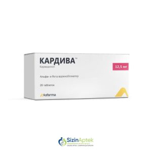 Kardiva 12.5 mq N28 Кардива 12.5 мг N28 Cardiva Tərkibi: Karvedilol Farmakoloji Təsiri: Hipotenziv Vahidi: TAB İstehsalcı Ölkə: TÜRKİYƏ Təsiredicinin miqdarı: Karvedilol  12.5 mq [  Kardiva qiymet catdirilma / qiyməti çatdırılma Baku /  aptek onlayn online  ]