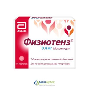 Fiziotenz 0.4 mq N14 Физиотенз 0,4 мг N14 Tərkibi: Moksonidin Farmakoloji Təsiri: Arterial hipertenziya Vahidi: TAB İstehsalcı Ölkə: GER Təsiredicinin miqdarı: Moksonidin   0.4 mq  [  Fiziotenz qiymet catdirilma / qiyməti çatdırılma Baku /  aptek onlayn online  ]