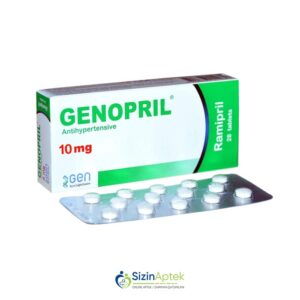 Genopril 10 mq N28 Геноприл 10 мг N28 Tərkibi: Ramipril Farmakoloji Təsiri: Hipotenziv Vahidi: Tablet İstehsalcı Ölkə: Türkiyə İstehsalcı Firma: Biofarma Təsiredicinin miqdarı: Ramipril  10 mq  [  Genopril  qiymet catdirilma / qiyməti çatdırılma Baku /  aptek onlayn online  ] 