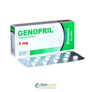 Genopril 5 mq N28 Геноприл 5 мг N28 Tərkibi: Ramipril Farmakoloji Təsiri: Hipotenziv Vahidi: Tablet İstehsalcı Ölkə: Türkiyə İstehsalcı Firma: Biofarma Təsiredicinin miqdarı: Ramipril  5 mq  [  Genopril  qiymet catdirilma / qiyməti çatdırılma Baku /  aptek onlayn online  ] 