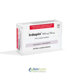 İrdapin 150 mq / 10 mq N28 Ирдапин 150 мг / 10 мг N28 Tərkibi: İrbesartan, Amlodipin Farmakoloji Təsiri: Antihiprtenziv Vahidi: TABLET İstehsalcı Ölkə: TÜRKİYƏ Təsiredicinin miqdarı: İrbesartan  150 mq Amlodipin  10 mq [  İrdapin qiymet catdirilma / qiyməti çatdırılma Baku /  aptek onlayn online  ]