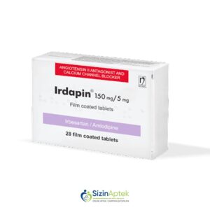 İrdapin 150 mq / 5 mq N28 Ирдапин 150 mq / 5 mq N28   Tərkibi: İrbesartan, Amlodipin Farmakoloji Təsiri: Antihiprtenziv Vahidi: TABLET İstehsalcı Ölkə: TÜRKİYƏ Təsiredicinin miqdarı: İrbesartan 150 mq Amlodipin 5 mq [  İrdapin qiymet catdirilma / qiyməti çatdırılma Baku /  aptek onlayn online  ]