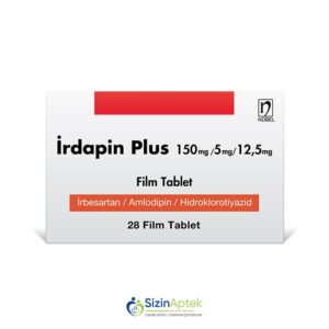 İrdapin Plus 150 mq/10 mq/12.5 mq N28 Ирдапин Плюс 150 мг/10 мг/12.5 мг N28 Tərkibi: İrbesartan Amlodipin Hidroxlortiazid Farmakoloji Təsiri: Hipotenziv Vahidi: TABLET İstehsalcı Ölkə: TÜRKİYƏ Təsiredicinin miqdarı: İrbesartan  150 mq  Amlodipin  10 mq  Hidroxlortiazid  12.5 mq  [  İrdapin qiymet catdirilma / qiyməti çatdırılma Baku /  aptek onlayn online  ]