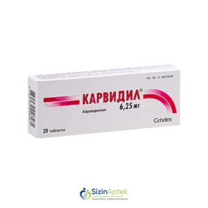 Karvidil 6.25 mq N28 Карвидил 6.25 мг N28 Tərkibi: Karvedilol Farmakoloji Təsiri: Antianginal, antiaritmik Vahidi: Tablet İstehsalcı Ölkə: Latviya İstehsalcı Firma: Grindex Təsiredicinin miqdarı: Karvedilol  6.25 mq [  Karvidil qiymet catdirilma / qiyməti çatdırılma Baku /  aptek onlayn online  ]
