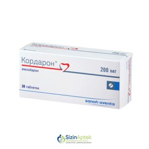 Kordaron 200 mq N30 Кордарон 200 мг N30 Tərkibi: Amiodaron, hidroxlorid Farmakoloji Təsiri: Antiaritmik Vahidi: TAB İstehsalcı Ölkə: FRANSA İstehsalcı Firma: Sanofi Aventis Təsiredicinin miqdarı: Amiodaron  hidroxlorid  200 mq [  Kordaron qiymet catdirilma / qiyməti çatdırılma Baku /  aptek onlayn online  ]