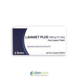 Lavanet Plus 160 mq/12.5 mq N28 Лаванет Плюс 160 мг/12.5 мг N28 Tərkibi: Valsartan Hidroxlortiazid Farmakoloji Təsiri: Hipotenziv Vahidi: Tablet İstehsalcı Ölkə: Türkiyə İstehsalcı Firma: İlko Təsiredicinin miqdarı: Valsartan  160 mq  Hidroxlortiazid  12.5 mq  [  Lavanet qiymet catdirilma / qiyməti çatdırılma Baku /  aptek onlayn online  ]