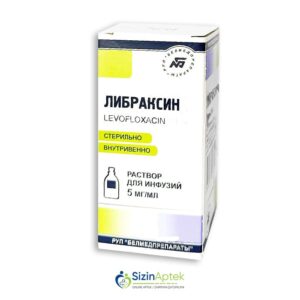 Libraksin 100 ml Либраксин 100 мл Tərkibi: Levofloksasin  Farmakoloji Təsiri: Antibakterial İstehsalcı Ölkə: Belarus Təsiredicinin miqdarı: Levofloksasin [  Libraksin qiymet catdirilma / qiyməti çatdırılma Baku /  aptek onlayn online  ]