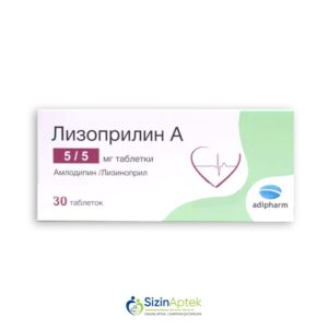 Lizoprilin A 5 mq/5 mq N30 Лизоприлин А 5 мг/5 мг N30 Tərkibi: Amlodipin Lizinopril Farmakoloji Təsiri: Hipotenziv Vahidi: TABLET İstehsalcı Ölkə: BOLQARISTAN Təsiredicinin miqdarı: Amlodipin  5 mq Lizinopril  5 mq [  Lizoprilin qiymet catdirilma / qiyməti çatdırılma Baku /  aptek onlayn online  ]