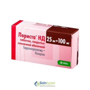 Lorista HD 100 mq/25 mq N28 Лориста НД 100 мг/25 мг N28 Tərkibi: Lozartan, Hidroxlortiazid Farmakoloji Təsiri: Hipotenziv Vahidi: TABLET İstehsalcı Ölkə:SLOVENIYA İstehsalcı Firma: KRKA Təsiredicinin miqdarı: Lozartan  100 mqHidroxlortiazid  25 mq[  Lorista qiymet catdirilma / qiyməti çatdırılma Baku /  aptek onlayn online  ]