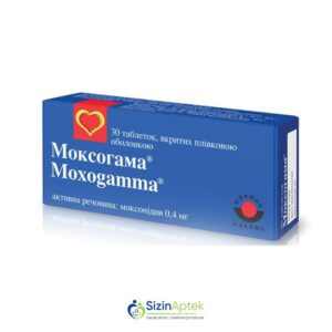 Moksoqamma 0.4 mq N30 Моксогамма 0,4 мг N30 Tərkibi: Moksonidin Farmakoloji Təsiri: Hipotenziv Vahidi: TABLET İstehsalcı Ölkə: GER Təsiredicinin miqdarı: Moksonidin  0.4 mq  [  Moksoqamma qiymet catdirilma / qiyməti çatdırılma Baku /  aptek onlayn online  ]