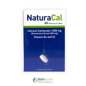NaturaKal № 60 (Efervesan Tabletlər) (Türkiyə) Metabolizm pozğunluğu zamanı Buraxılış forması:№ 60 Efervesan Tabletlər Tərkibi və dozası:Kalsium Karbonat 1250 mq Vitamin D3 440 IU [  NaturaKal qiymet catdirilma / qiyməti çatdırılma Baku /  aptek onlayn online  ] 