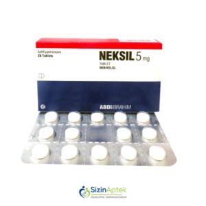 Neksil 5 mq N28 Нексил 5 мг N28 Tərkibi: Nebivalol hidroxlorid Farmakoloji Təsiri: Hipotenziv, antiaritmik Vahidi: TABLET İstehsalcı Ölkə: TÜRKİYƏ İstehsalcı Firma: Abdi İbrahim Təsiredicinin miqdarı: Nebivalol hidroxlorid  5 mq  [  Neksil qiymet catdirilma / qiyməti çatdırılma Baku /  aptek onlayn online  ]