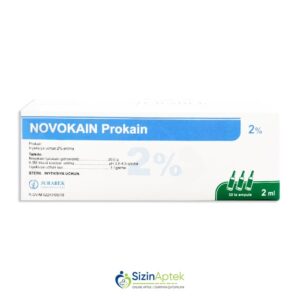 Novokain 2% 2 ml N10 Tərkibi: Prokain hidroxlorid Farmakoloji Təsiri: Yerli anesteziyaedici Vahidi: AMPUL İstehsalcı Ölkə: ÖZBƏKİSTAN Təsiredicinin miqdarı: Prokain hidroxlorid  20 mq/ml [  Novokain qiymet catdirilma / qiyməti çatdırılma Baku /  aptek onlayn online  ]