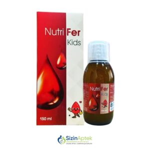 Nutrifer kids 150 ml  Tərkibi: Dəmir qlükonat- 30 mq, Fol turşusu- 200 mkq, Vit B12- 4 mkq, Vit C - 40 mq [  Nutrifer qiymet catdirilma / qiyməti çatdırılma Baku /  aptek onlayn online  ]
