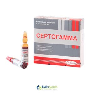 Sertoqamma 2 ml N5 Сертогамма 2 мл N5 Tərkibi: B1 vitamini, B6 vitamini, B12 vitamini, Lidokain hidroxlorid Farmakoloji Təsiri: Polivitamin Vahidi: AMPUL İstehsalcı Ölkə: TÜRKİYƏ Təsiredicinin miqdarı: B1 vitamini  100 mq  B6 vitamini  100 mq  B12 vitamini  1 mq  Lidokain hidroxlorid  20 mq [  Sertoqamma qiymet catdirilma / qiyməti çatdırılma Baku /  aptek onlayn online  ]