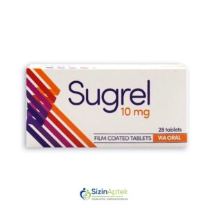 Suqrel 10 mq N28 (Sugrel) Сугрел 10 мг N28 Tərkibi: Prasuqrel Farmakoloji Təsiri: Antiaqreqant Vahidi: TABLET İstehsalcı Ölkə: İSPANİYA Təsiredicinin miqdarı: Prasuqrel  10 mq  [  Suqrel qiymet catdirilma / qiyməti çatdırılma Baku /  aptek onlayn online  ]