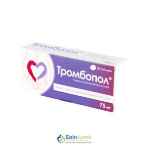 Trombopol 75 mq N30 Тромбопол 75 мг N30 Tərkibi: Asetilsalisil, turşusu Farmakoloji Təsiri: Antitrombotik Vahidi: TABLET İstehsalcı Ölkə: POLŞA Təsiredicinin miqdarı: Asetilsalisil turşusu  75mq [  Trombopol qiymet catdirilma / qiyməti çatdırılma Baku /  aptek onlayn online  ]