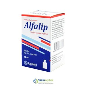 Alfalip 600 mq 50 ml N1 Альфалип 600 мг 50 мл N1 Tərkibi: Tioktik turşusu Farmakoloji Təsiri: Hipolipidemik, antioksidant Vahidi: AMP İstehsalcı Ölkə: TÜRKİYƏ Təsiredicinin miqdarı: Tioktik turşusu  12 mq/ml [  Alfalip qiymet catdirilma / qiyməti çatdırılma Baku /  aptek onlayn online  ]