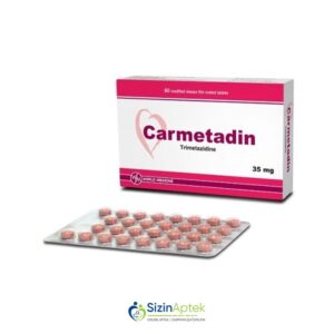 Karmetadin 35 mq N60 Карметадин 35 мг N60 Tərkibi: Trimetazidin dihidroxlorid Farmakoloji Təsiri: Hipoksiya əleyhinə , energetik metabolizm requlyatoru Vahidi: TAB İstehsalcı Ölkə: TÜRKİYƏ İstehsalcı Firma: World Medicine Təsiredicinin miqdarı: Trimetazidin dihidroxlorid  35 mq [  Karmetadin qiymet catdirilma / qiyməti çatdırılma Baku /  aptek onlayn online  ]