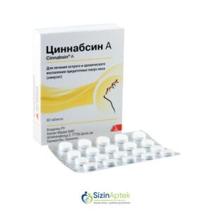Sinnabsin A N60 (sorma tabletlər) Cinnabsin A Циннабсин А N60 (таблетки для рассасывания) Tərkibi: Qırmızı civə sulfid Exinaseya Kanada sarıkökü Kalium bixromat Farmakoloji Təsiri: Homeopatik Vahidi: TAB İstehsalcı Ölkə: GER [  Sinnabsin qiymet catdirilma / qiyməti çatdırılma Baku /  aptek onlayn online  ]